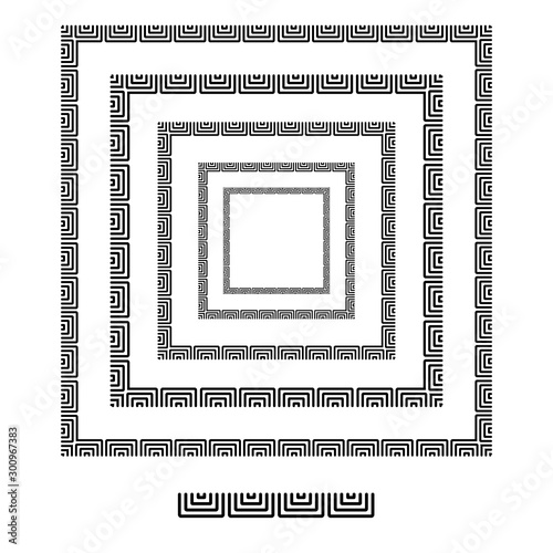 square brush patterns in a square line black shape design vector graphic round frames with fully editable stroke width