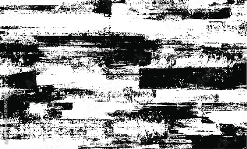 Broken plaster wall effect. Grunge worn damask pattern design. Distressed fabric texture. Overlay texture design. Vector illustration. Eps10.
