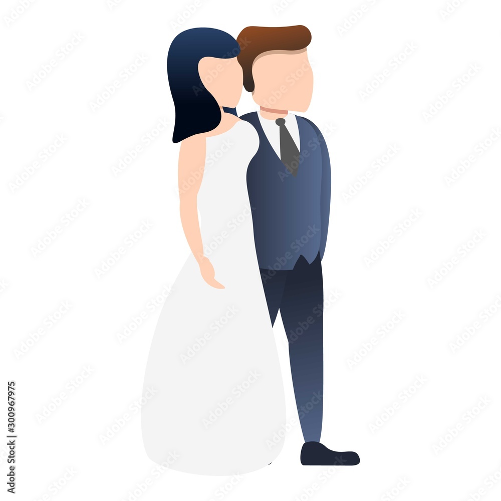 Bride wedding icon. Cartoon of bride wedding vector icon for web design isolated on white background Bride wedding icon. Cartoon of bride wedding vector icon for web design isolated on white background