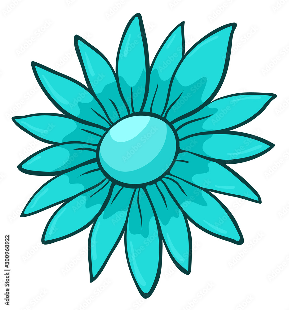 Single flower in blue color