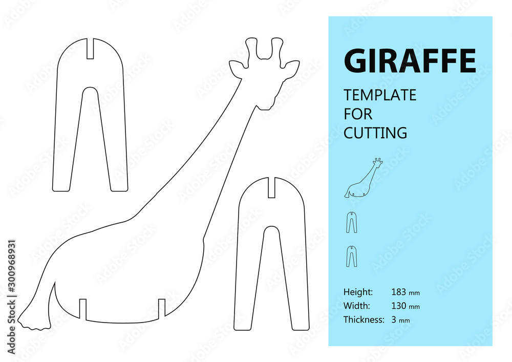 GIRAFFE Overlay Small Scrapbook Laser Cut Die Cut – Scrapbooksrus