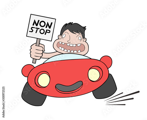 car and non stop message