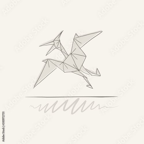 Creative pterodactyl illustration