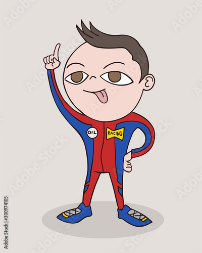 winner racing driver illustration