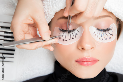 Fotomurale Eyelash extension procedure