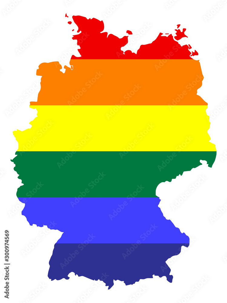 Lgbt Flag Map Of Germany Vector illustration eps 10 Lgbt Flag Map Of Germany Vector illustration eps 10
