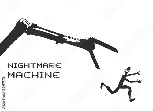 Design of rebel machine illustration