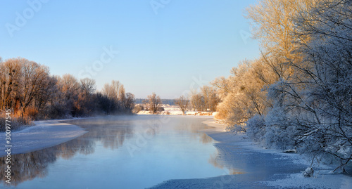 Beautiful Scenic panorama of spring river © YouraPechkin