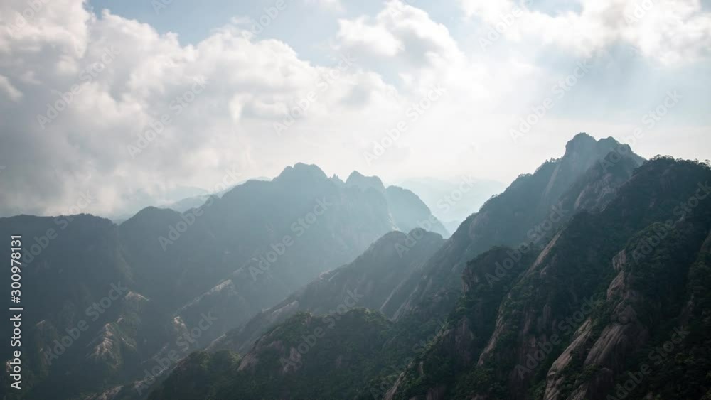 Huangshan mountain view timelapse 5 Huangshan mountain view timelapse 5