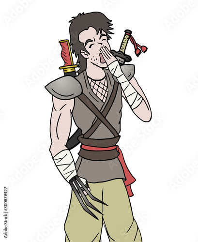 warrior yawning draw