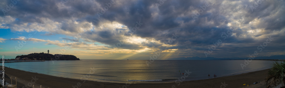 Fototapeta premium 砂浜のパノラマ