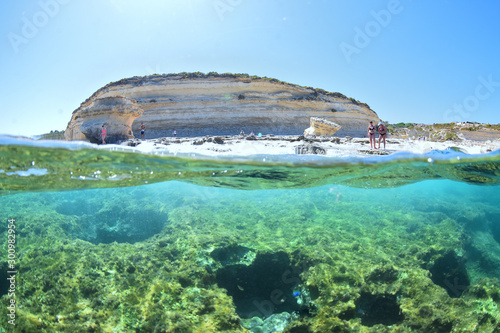 Canvastavla Malte : falaises et eaux cristalines de Saint Peter's pool