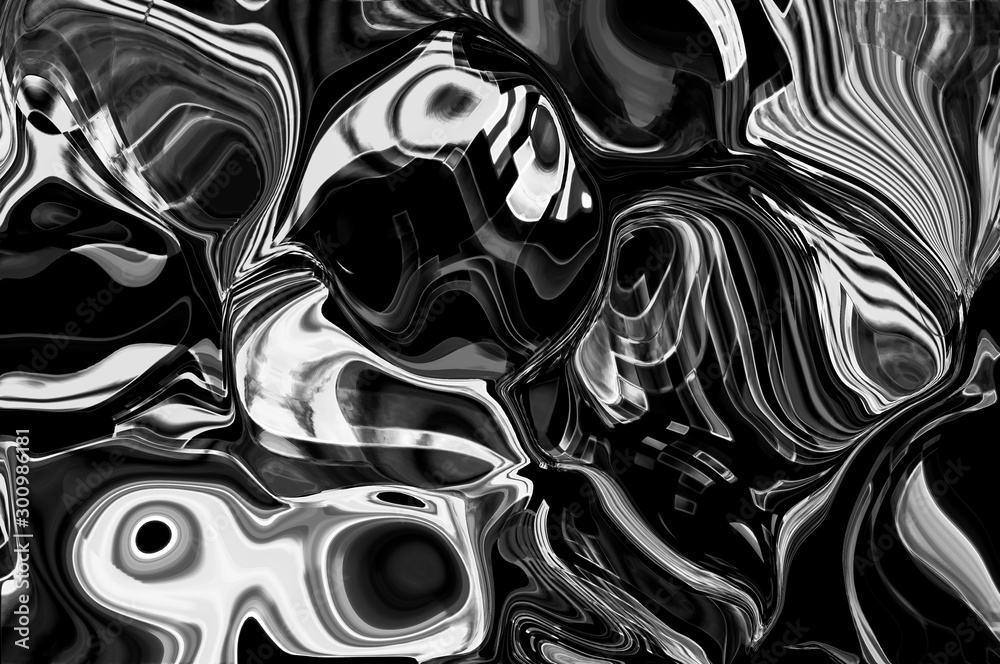 Psychedelic pattern / Monochrome abstract background of a psychedelic pattern.