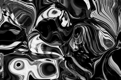 Psychedelic pattern / Monochrome abstract background of a psychedelic pattern.