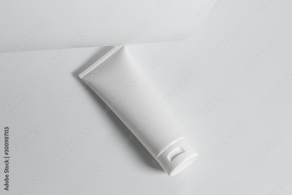 beauty spa medical skincare and cosmetic lotion cream bottle packaging on white decor background, healthy and medicine concept