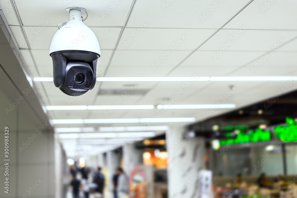 CCTV Camera hanging on the roof CCTV Camera hanging on the roof