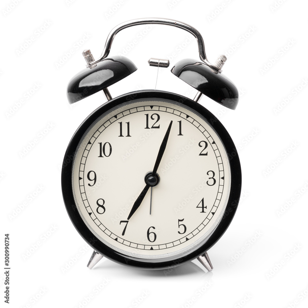 Retro alarm clock isolated on white background Retro alarm clock isolated on white background