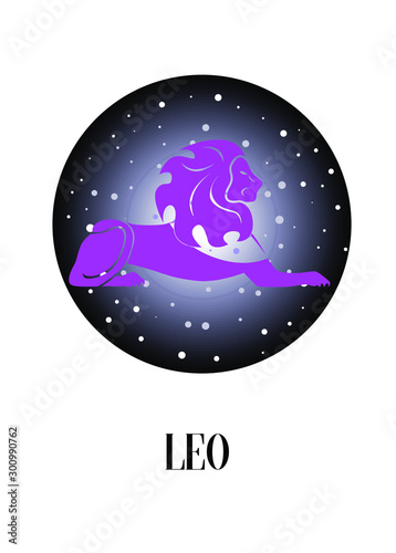 The illustration - zodiac sign on a space background.
