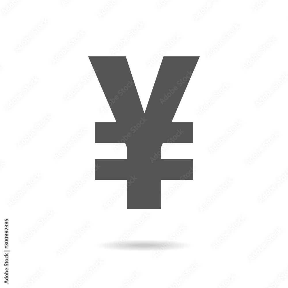 Vector work currency designation. On white background sign of yena. Vector work currency designation. On white background sign of yena.