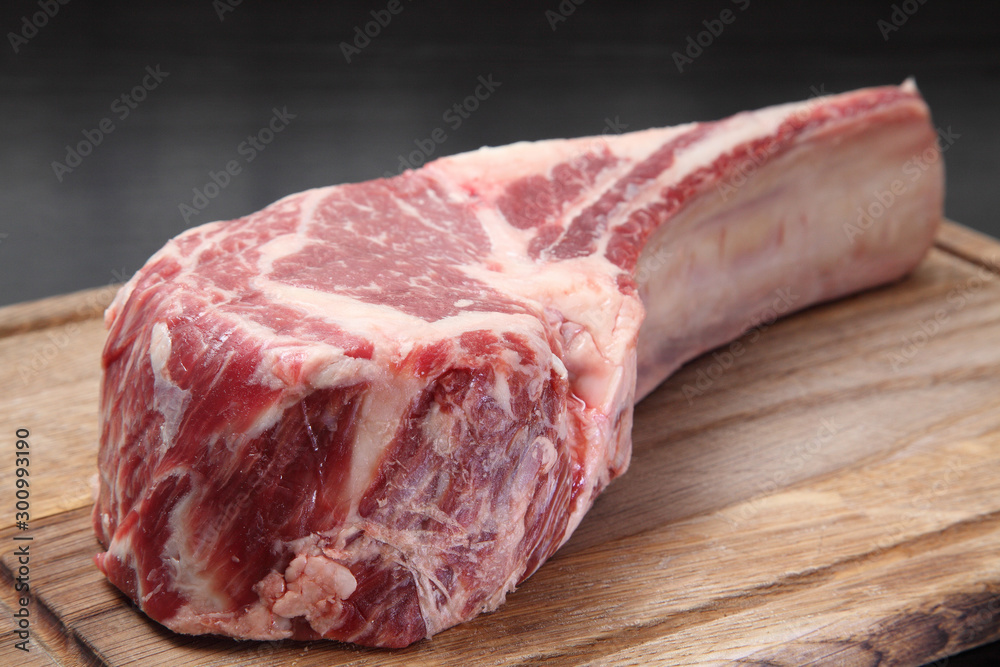 Raw fresh meat Ribeye Steak. Meat for steak. Raw meat. 