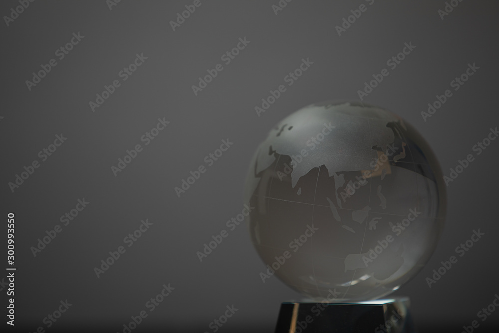 global world concept glass business.