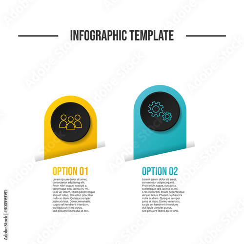 Design of a company timeline with business icons - infographic template. Vector