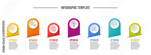 Design of colorful company infographic with icons. Vector