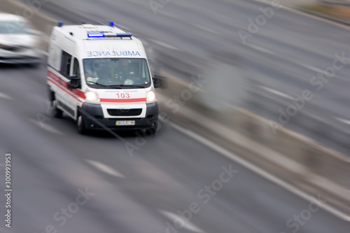 Ambulance in the city