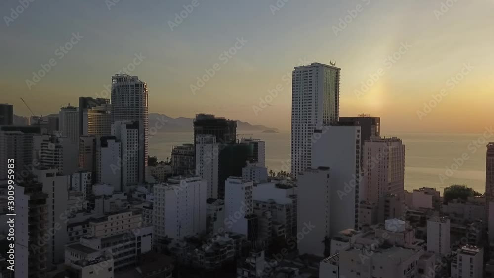 Panorama of Nha Trang from a great height overlooking the sea of mountains and clouds Panorama of Nha Trang from a great height overlooking the sea of mountains and clouds