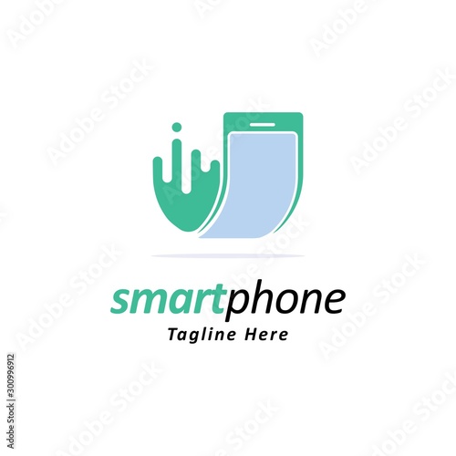 Mobile phone logo design concept illustration.Smart phone icon vector template