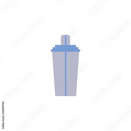 Isolated cocktail shaker icon flat design