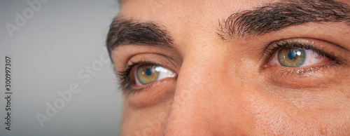 super macro close-up shot of human eyes