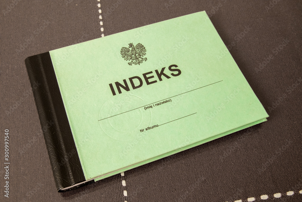 Indeks uczelni wyższej. Studia, sesja. Indeks uczelni wyższej. Studia, sesja.