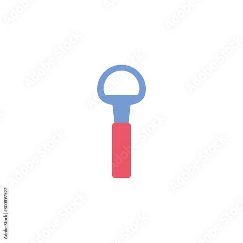 Isolated bottle opener icon flat design