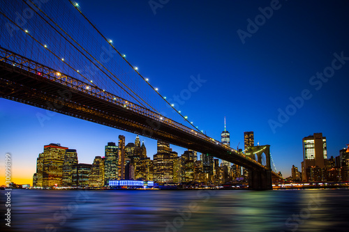 Fototapeta Naklejka Na Ścianę i Meble -  Ponte di Brooklyn e Downtown Manhattan
