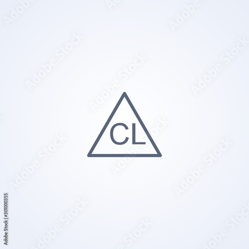 Bleaching with chlorine allowed, vector best gray line icon