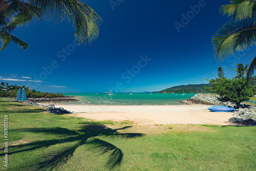 Australia Airlie Beach paradise waterfront with turquoise sea photo