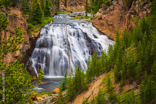 Fototapeta Naklejka Na Ścianę i Meble -  Gibbon Falls at Yellowstone National Park