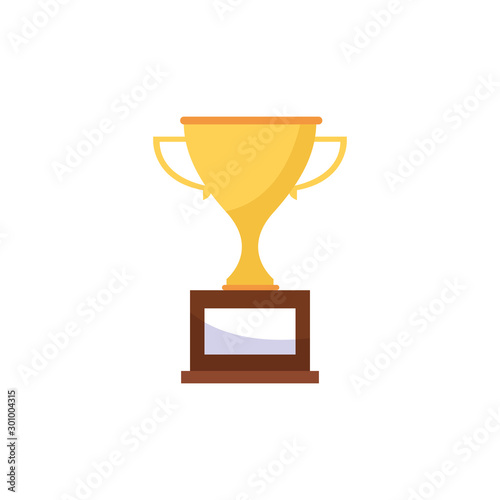 Isolated competition trophy flat design