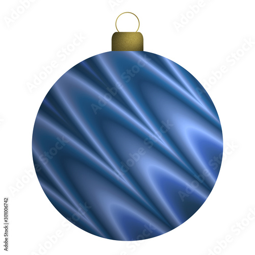 Blaue Weihnachtskugel,  absrtraktes Muster