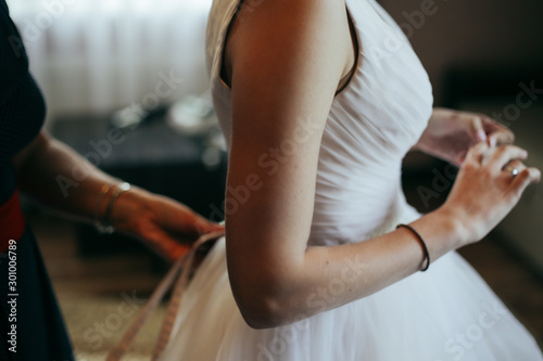  pendant of the bride. wedding mood. holiday bride. goosebumps on the arm. © Vitaliy