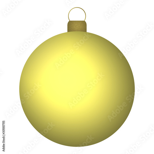 Weihnachtskugel  gelb, leuchtend