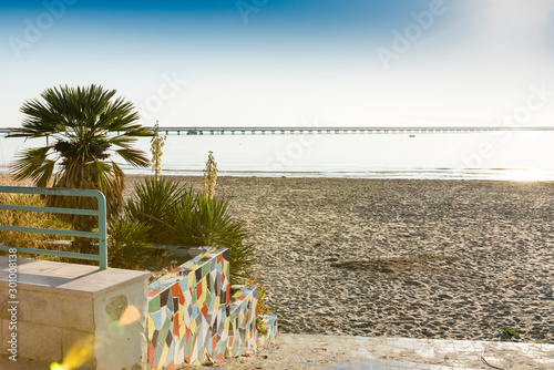 Fototapeta Naklejka Na Ścianę i Meble -  The beach of Manfredonia, Italy. Adriatic Sea.