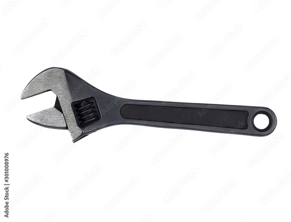adjustable wrench on white background adjustable wrench on white background