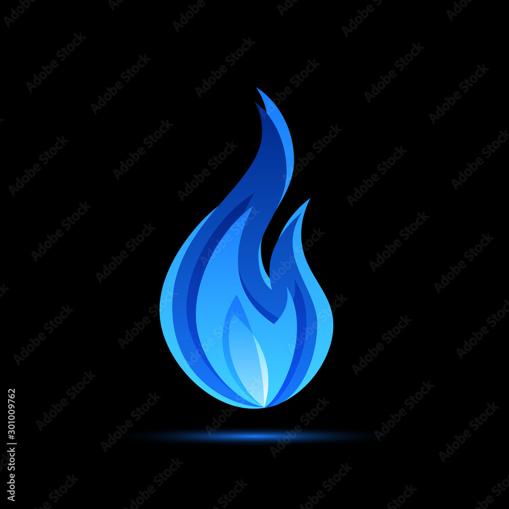 Gas Fire Flame Vector Illustration In Flat Style Stock Vector Adobe