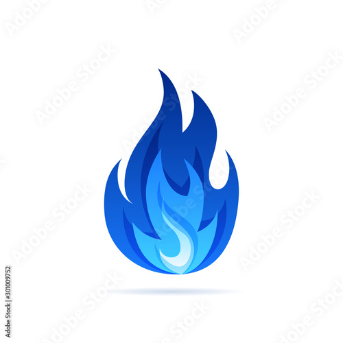 Gas fire flame, vector illustration in flat style