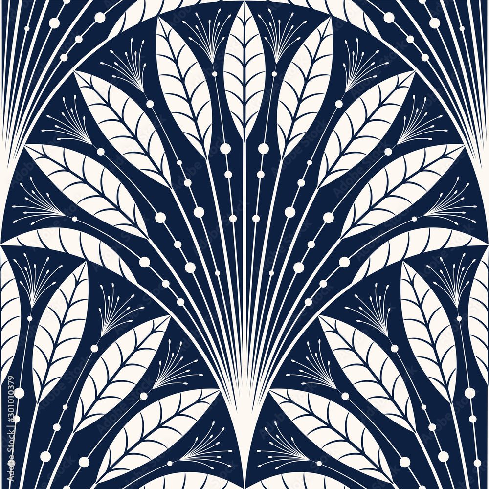 Feathers and beads, leaf scallop pattern, seamless vector Feathers and beads, leaf scallop pattern, seamless vector