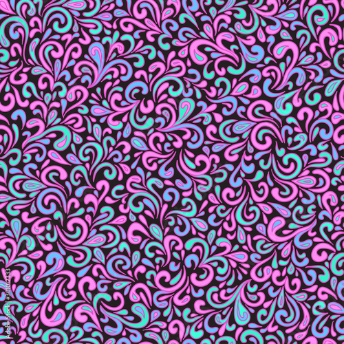Doodle drops seamless pattern