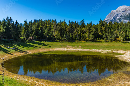 lake lottensee in the tyrolean mountains