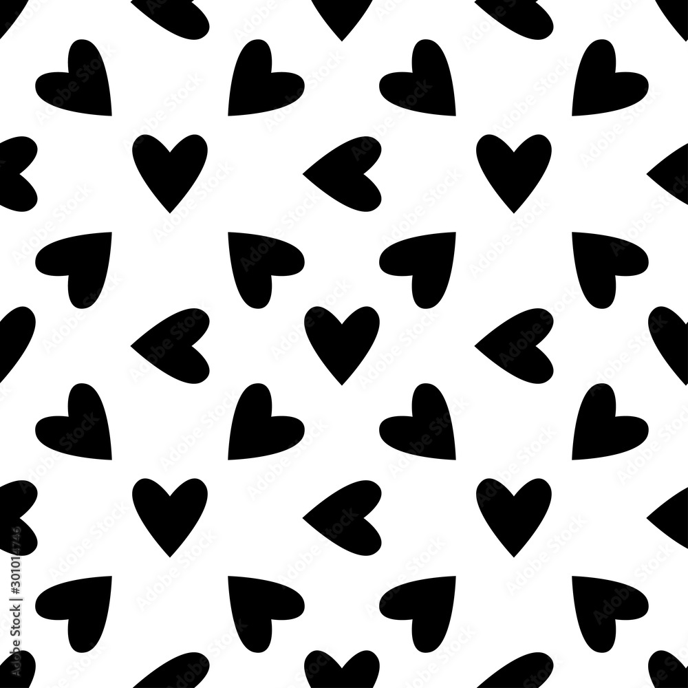 Fototapeta premium Seamless hearts pattern